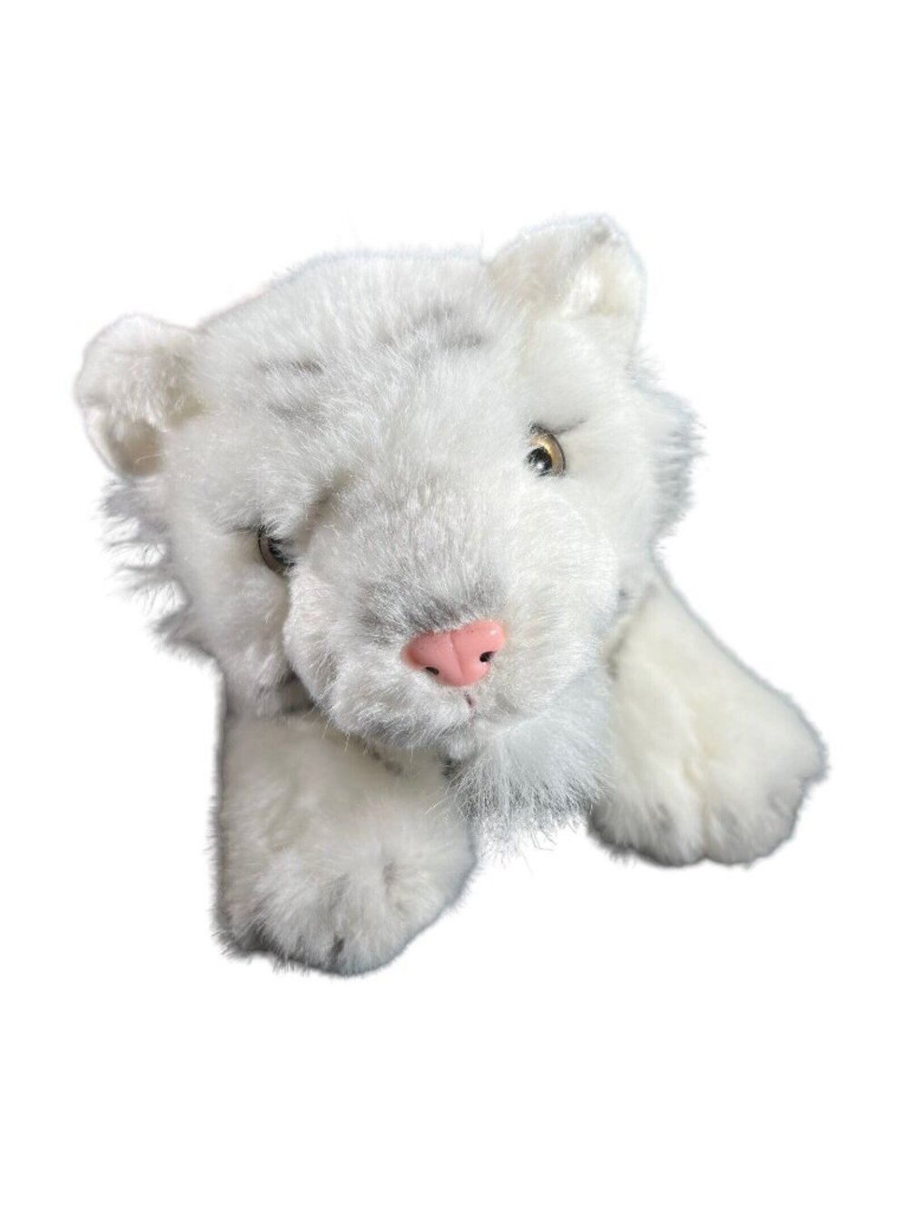 Vtg Russ Berrie White Bengal Tiger Plush Stuffed Animal Jungle Wild Cat Korea